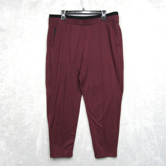 Athleta Pants - Athleta Venice Pintuck Pants Ponte Womens Size XL Burgundy Activewear Athleisure